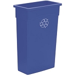 Wall Hugger 23 Gallon Blue Indoor Recycling Bin