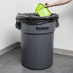 Continental Huskee 55 Gallon Gray Trash Can