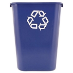 Rubbermaid Deskside 10 Gal Recycling Container, Blue