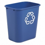 Rubbermaid Deskside Blue 3.25 Gallon Recycle Bin