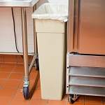 Continental 23 Gallon Beige Wall Hugger Trash Can