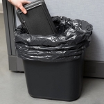 Continental 28 Qt. / 7 Gallon BLACK Rectangular Wastebasket