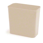 Continental UL Classified Rect. Wastebasket-27 5/8 qt., Sand